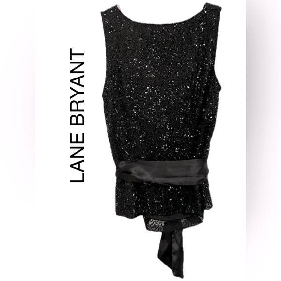 LANE BRYANT LADIES BLOUSE WITH TIE WAIST SIZE 16.  Bust 20” Length 24.5” - Picture 6 of 14